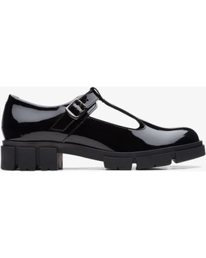 Clarks Teala Bar Patent Shoes - Black