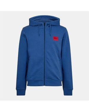 HUGO Zip Through Hoodie - Blue