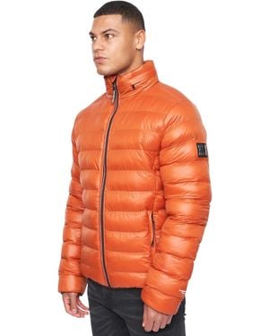 Duck and Cover Shemmy 2 Layer Quilted Jacket - Orange