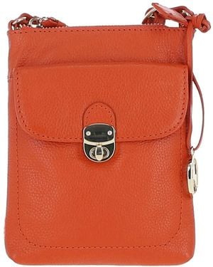 Ashwood Leather Real Crossbody Bag - Orange