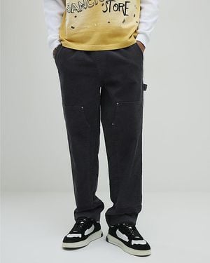 River Island Trousers Loose Fit Corduroy Pull On - Blue