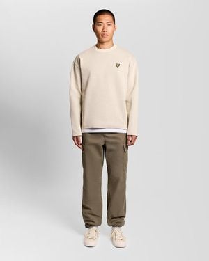 Lyle & Scott Cuffed Cargo Trousers - Natural