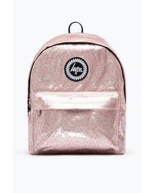 Hype Glitter Leopard Backpack - Pink
