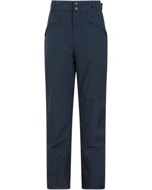 Mountain Warehouse 'Orbit' Ski Trousers Short Waterproof Breathable 4 Way Stretchy Trousers - Blue