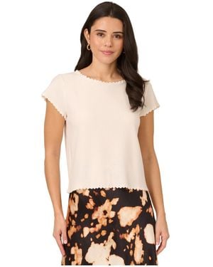 Adrianna Papell Crochet Top - White