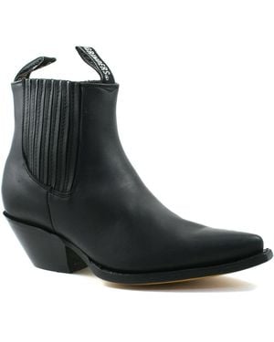 Grinders Western Chelsea Boots- Mustang - Black