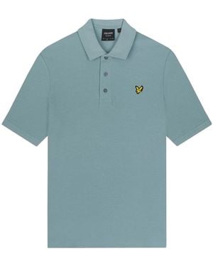 Lyle & Scott Slate Milano Polo Shirt Cotton - Blue