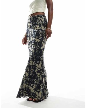 ASOS Chiffon Bias Maxi Skirt - Black