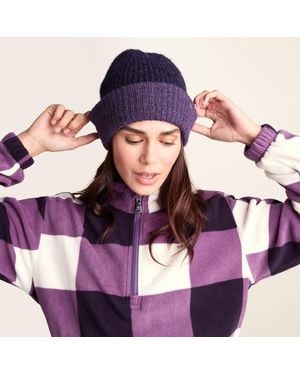 TOG24 Becky Brushed Chunky Knit Beanie - Purple