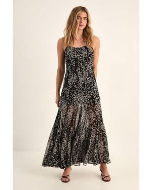 Nasty Gal Spot Godet Hem Strappy Maxi Dress - Black