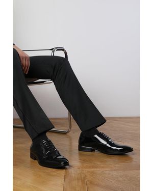 Where's That From Wheres 'Xantha' Patent Oxford Formal Lace Up Work Shoes - Black