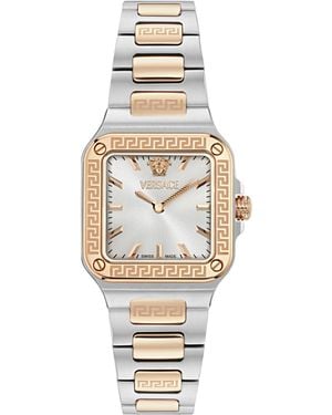 Versace Greca Edge Watch Ve5G00426 Stainless Steel - Metallic
