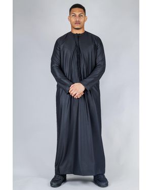 Thobez Thobe Emirati Islamic Jubba Robe Eid Tassel Regular Fit - Blue