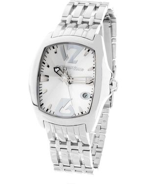 Chronotech Silver Steel Watch - Metallic