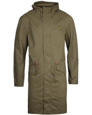 Lyle & Scott Lichen Fishtail Parka Jacket - Green