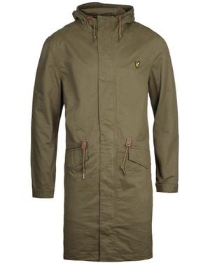 Lyle & Scott Lichen Fishtail Parka Jacket - Green