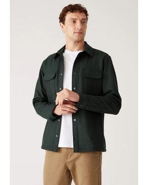 Autograph Wool Blend Overshirt - Black
