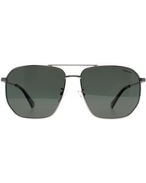 Polaroid Aviator Ruthenium Polarized Pld 4141/G/S/X - Green