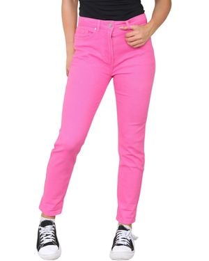 M&CO. High Rise Tapered Straight Leg Mom Jeans - Pink