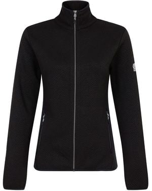 Dare 2b Damesshirt Glissade Full-zip Sweatshirt In Zwart