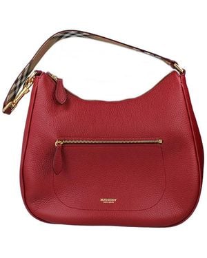Burberry Hobo Handbag - Red