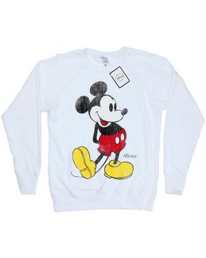 Disney Ladies Mickey Mouse Classic Kick Sweatshirt Heather in Grey Lyst UK