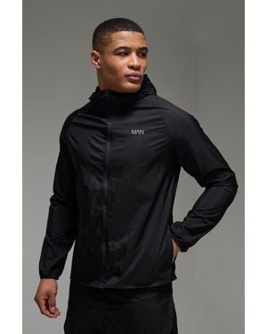 BoohooMAN Active Lightweight Shower Resistant Windbreaker - Grey