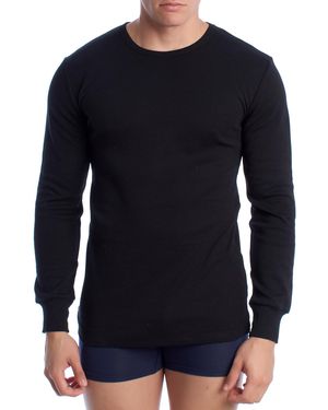 Abanderado Long Sleeve Cotton Thermal T-Shirt A0258 - Black