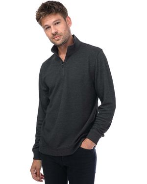 Ted Baker Bits Textured Funnel Neck Sweater Top (houtskool) - Zwart
