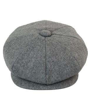 Infinity Leather Peaky Blinders Newsboy 8 Panel Hat - Grey