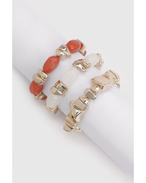 Boohoo Beaded Bracelets 3 Pack - White