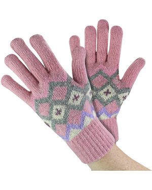 Sock Snob Ladies Wool Gloves - Pink