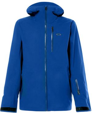 Oakley Snow Shell Zip Up Hydrofree 15K/3L Jacket 412523 609 Nylon - Blue