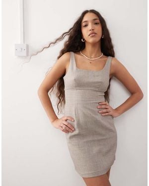 Miss Selfridge Tailored A Line Pinny Dress - Grey