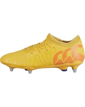 Canterbury Adult Speed Infinite Team Soft Ground Rugby Boots (Amber/ Crush/Mars) - Yellow