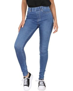 New Look Lift & Shape Super Skinny Denim Jeggings - Blue