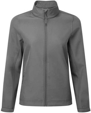 PREMIER Ladies Windchecker Soft Shell Jacket (Dark) - Grey