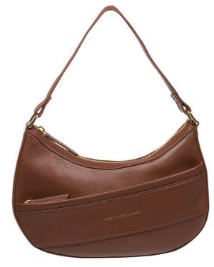 Pure Luxuries 'Emma' Dark Nappa Leather Grab Bag - Brown
