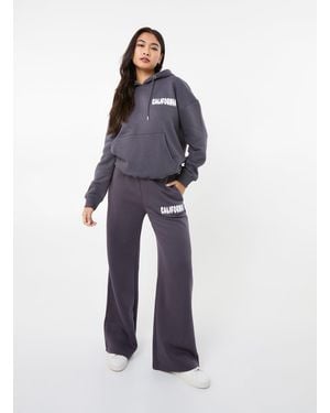 Pink Vanilla California Wide Leg Joggers - Blue