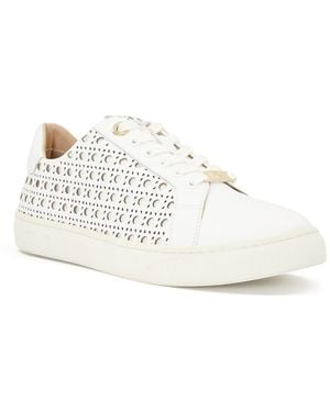 Dune Ladies Laser-Cut Detail Trainers Ease - White