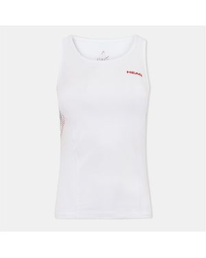 Head Scoop Neck Slim Fit Jersey Tank - White