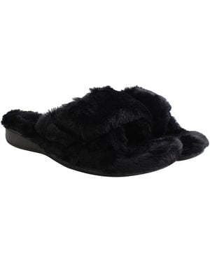 Vionic Indulge Relax Plush Slippers - Black
