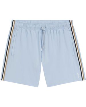 BOSS Iconic Swim Shorts Light Pastel Cotton - Blue