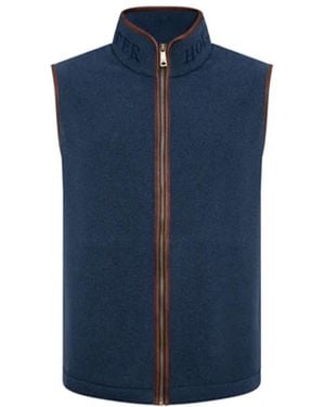 Holland Cooper Country Fleece Gilet Dusty Cotton - Blue