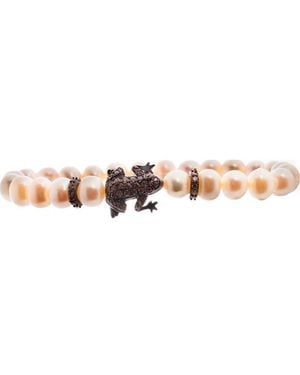 Lancaster Jla-Br-Frog-4-Wh Ladies Bracelet - White