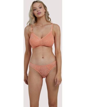 Deja Day Emma Coral Brazilian Lace Brief - Pink