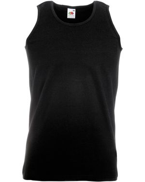 Fruit Of The Loom Athletic Mouwloos Vest / Tanktop - Zwart