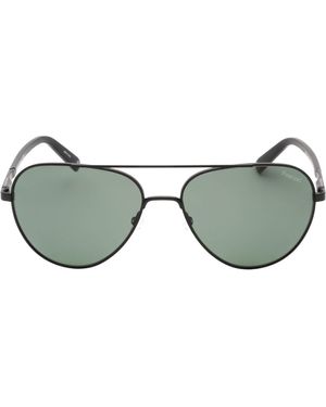 Banana Republic Matte Framed Pz Lensed Sunglasses Metal - Brown