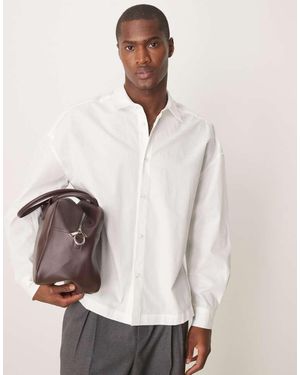 ASOS Oversized Drop Shoulder Shirt - Natural