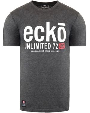 Ecko' Unltd Cali Charcoal Marl T-Shirt - Grey